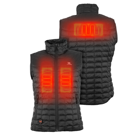 MOBILE WARMING Women's Black Heated Vest, 2X, 7.4V MWWV04010620